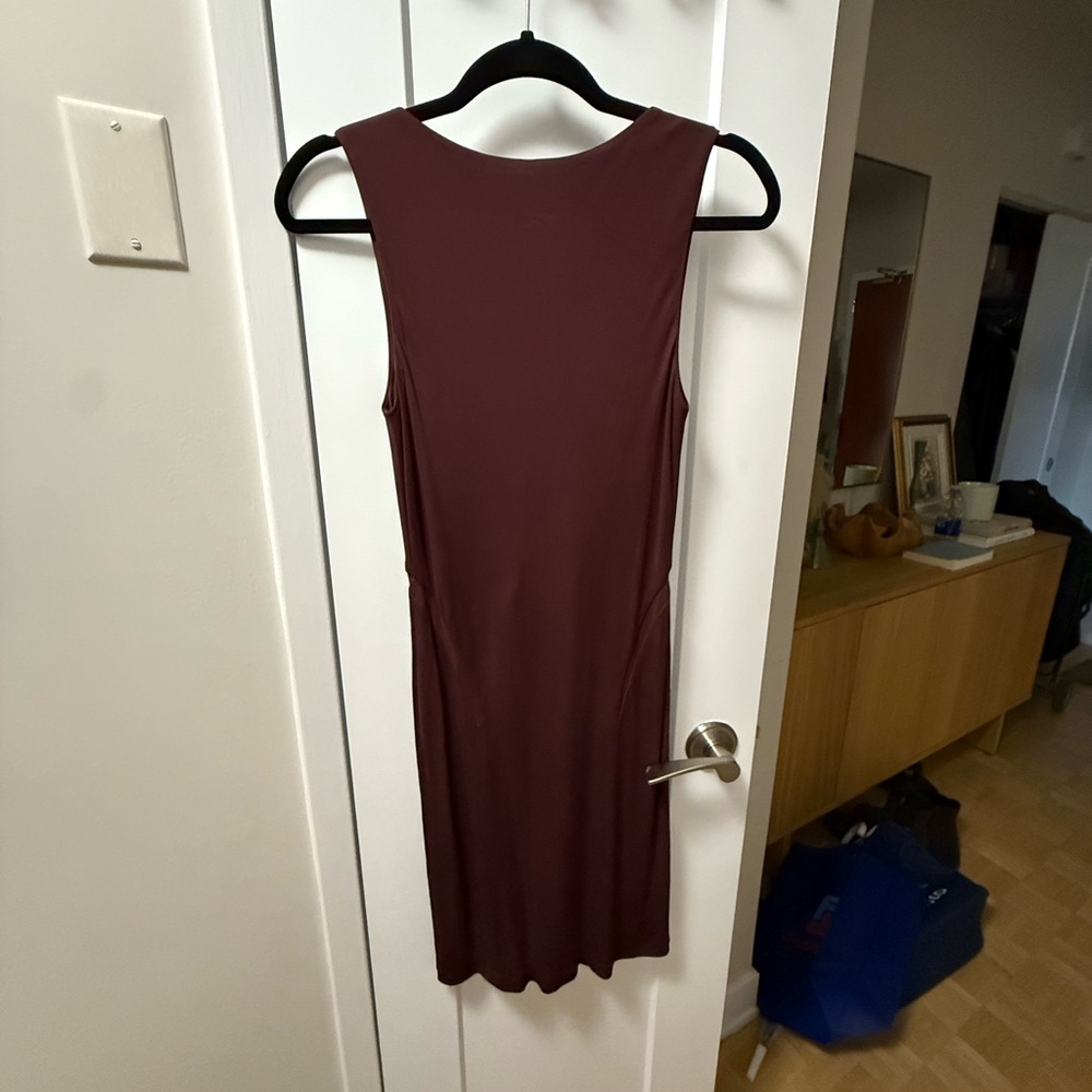T by Alexander Wang Backless Burgundy Dress